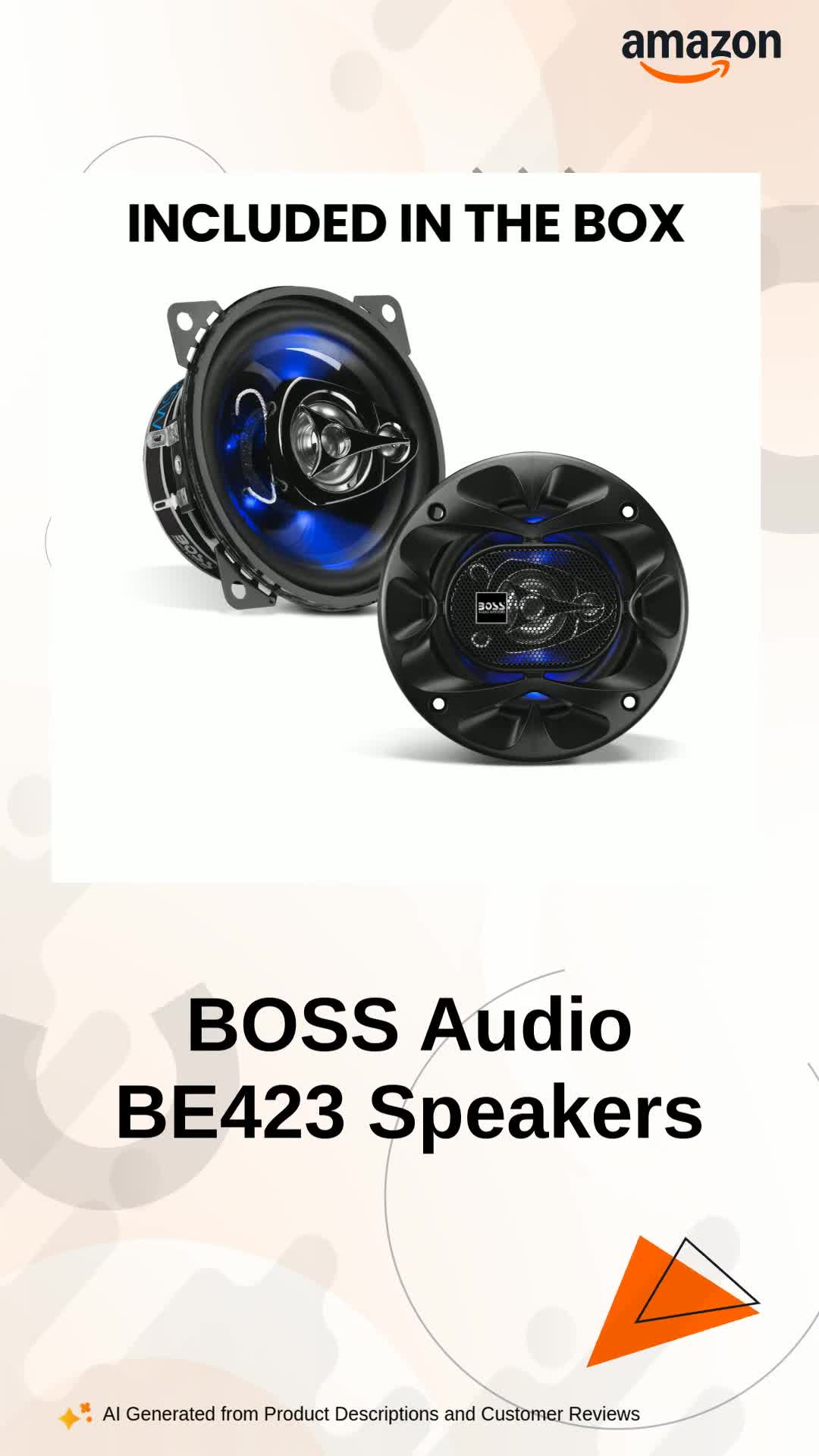 BOSS Audio Systems BE423 4 Inch Car Speakers - 225 Watts of Power